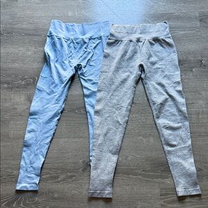 Women’s Seamless Active Leggings - Blue and Gray